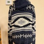 American Eagle Outfitters Unisex Hoodie Knit Sweater Geometric Pullover XS Photo 2