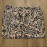 1. State Nude Silver Sequin Mini Skirt Scroll Pattern Party Holiday Size Large Photo 1