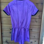 Adidas Purple With Black Three Stripes Short Sleeve Romper/Jumpsuit Size M Size M Photo 5