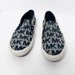 Michael Kors Womens Size 6.5 Keaton Navy‎ Blue Signature Slip On Sneakers Photo 1