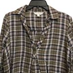 a glow  | Maternity Grey or Green Plaid Flannel Top Medium Photo 2