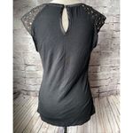 The Limited  Women's Open Eyelet Style‎ Double Layered Sleeveless Black Blouse M Photo 2