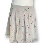 BCBGeneration Skirt Grey Box Pleated Moonstone Combo Parrot Animal Print Flowy Photo 8