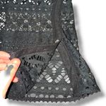 Robin Piccone  Penelope Crochet Black Halter Neck Swimsuit‎ Top Sz M Beach Pool Photo 2