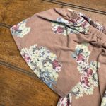 Ginger G  Pink Floral Boho Short Sleeve Blouse Sz M‎ Photo 2