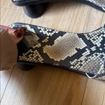 BY FAR Black and Cream Snakeskin Heels Size 8 Photo 1
