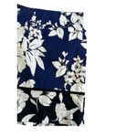 White House | Black Market WHBM Navy Black Floral Colorblock Skirt Size 4 Photo 1