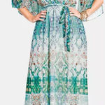 City Chic Maxi Dress Womens 18 Rhinestone Boho Floral Party Wedding Date Church Photo 0