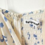 Reformation  | NWOT Juliette‎ Sweetheart Midi Dress in Marc Blue & White Photo 7