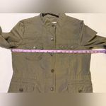 Loft  Lightweight Cinch Waist Military Utility Olive Green Jacket Medium Photo 9