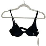 ANDIE  Swim The Sicily Bikini Top Black Plunge Size XS Photo 3