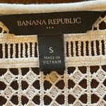 Banana Republic Banana‎ Republic White Crochet Front Sleeveless Tie Neck Top Size S Photo 6