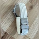 Bulova Caravelle by  Ladies Watch White Silicone Bracelet White Dial Date Window Photo 8