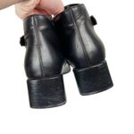 Ecco Vintage  Black Leather Square‎ Toe Ankle Boots Booties Size 7 Photo 11