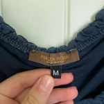 EUC | Piazza Roma women’s 100% silk dark blue blouse — medium Photo 3