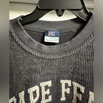 MV Sport Charcoal gray ribbed graphic crew neck Cape Fear oversized XS sweatshirt Photo 1
