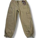 No Boundaries  Womens Relaxed Fit Cargo Pants Mid Rise Stretch Green XL 15 17 Photo 0