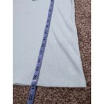 Eileen Fisher Waffle Knit Hoodie Light Aqua M Tencel Blend Drop Shoulder Cropped Photo 7