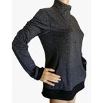 Kyodan  Alpine 1/4 Zip Double Brushed‎ Jacquard Sweater Size Black Gray Petite S Photo 7