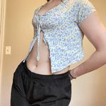 floral tie up baby tee Multi Size XS Photo 2