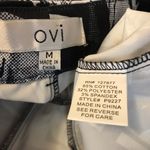 OVI collage print satin ankle pants size M Photo 7