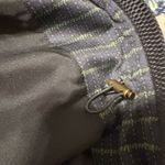 Per Se Carlisle Black and Green Patterned Trench Coat Photo 8