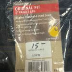 Carhartt NWT Women's Blaine Flannel-Lined Jean Original Fit Straight Leg 18 Photo 5