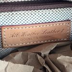 Dooney & Bourke  Shoulderbag Sky Blue Tan All Weather 2‎ Leather Purse Photo 6