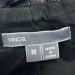 Vince Women's Black 100% Leather Long Sleeve Zip Up Motorcycle Jacket Size M Photo 3