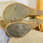 L.E.I  vintage y2k slide on woven pastel colors front bow tie wedges sandals shoes Photo 3