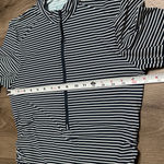 Carve Designs  Cruz Navy Stripe‎ 1/2 Zip Long Sleeve Swim Rashguard Size Small Photo 9