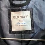 Old Navy  Black Pea Coat Women’s Size Medium Cotton Wool Blend Winter Snow Cold Photo 8