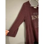 Cato  Faith Cross Long Sleeve Scoop Neck Top Size XL Photo 2
