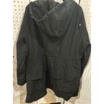 Jessica Simpson  Black Hooded Anorak Jacket Leopard Lined Drawstring Size 2X Photo 8