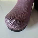 Sanita Fuchsia signature embossed leather clogs size 8 Purple Photo 7