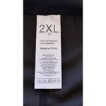 Women compressive Pockets Leggings Wide Flat Waistband Black Size 2XL Photo 5