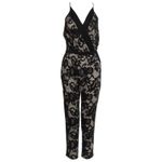 Diane Von Furstenberg Diane Von Furstenburg Black V-Neck Jumpsuit, XXS/US0 Photo 2