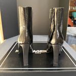 Karl Lagerfeld  Paris Vica Black Patent Leather Dress Booties Photo 7