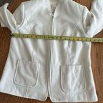 Studio Works  Ivory Colored Full Zip Light Weight Jacket With Front Pockets Sz S Photo 7