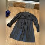 Rebecca Taylor  Lace Mock Neck Long Sleeve Poplin cotton mini  Dress black 0 Photo 13