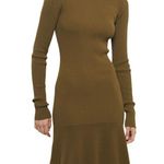 Derek Lam  Crosby 10 Vanessa Ribbed Knit Flounce Dress Photo 1