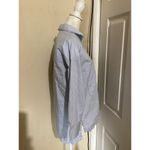 Maeve  Pocket Tunic Button Down Shirt Blue White Pinstripe XXSP Photo 2
