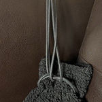 Saks 5th Avenue Vintage Saks Fifth Avenue Black Woven Drawstring Evening Bag Made in Italy Photo 0