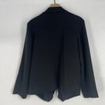 Quince  Blazer Jacket Womens Large Black Stretch Open Front High Low Hem Photo 7