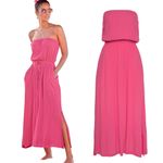 Victoria's Secret  LASCANA Strapless Maxi Dress Beach CoverUp Elastic Waist 8 NWT Photo 9
