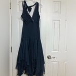 Rabbit rabbit rabbit handkerchief style‎ halter dress blue formal wedding sz 12 Photo 1