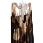 None Western Black Brown Ombre Fringe High Low Jersey Skirt Strapless Dress Size XL Photo 2