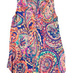 Lilly Pulitzer Womens XS Top Bright Drop Me a Lime Snaps Paisley Summer Beachy Photo 0