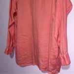 J Jill Pink Everyday Linen Button Up Shirt Women Size M Long Sleeve Casual Beach Size M Photo 7