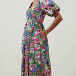 Sugar Lips Trinity Floral Lullaby Balloon Sleeve Midi Dress Med Photo 0